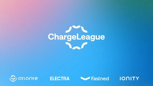 ChargeLeague branded graphic with Atlante, Electra, Fastned, and Ionity logos