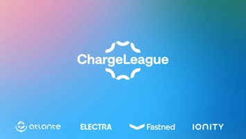 ChargeLeague branded graphic with Atlante, Electra, Fastned, and Ionity logos